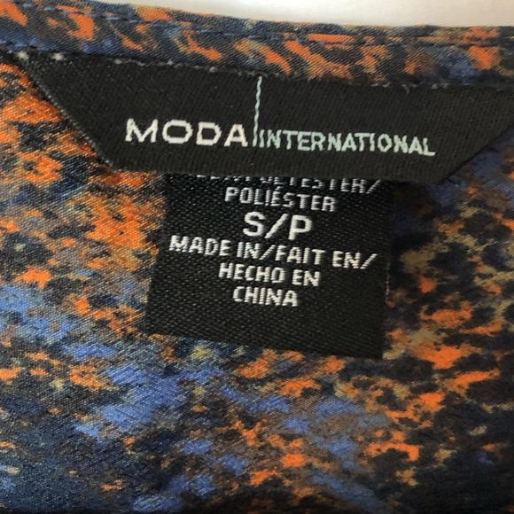 Moda international(Victoria Secret) shirt dress, blue/orange - Picture 2 of 8
